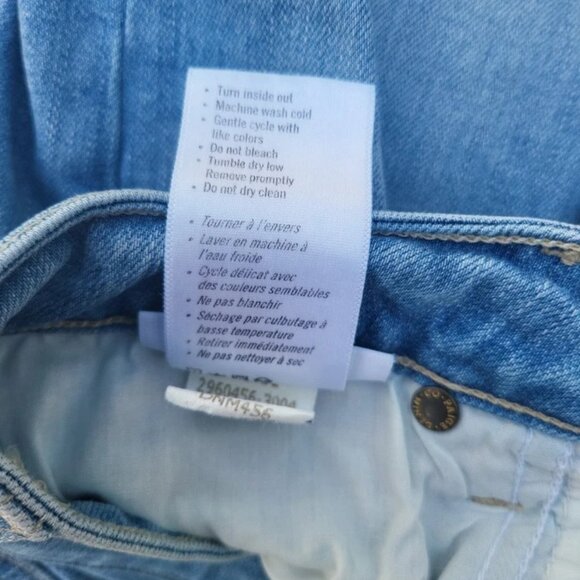 Paige Jeans Verdugo Ankle Stretch Skinny Mid Rise Light Distressed Pants Sz 28 - Picture 3 of 7